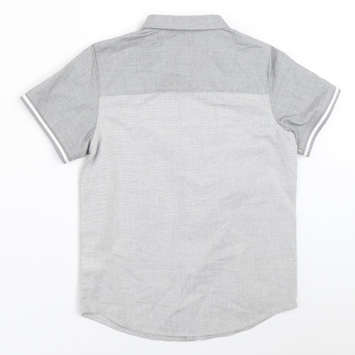 Matalan Boys Grey   Basic Button-Up Size 9 Years