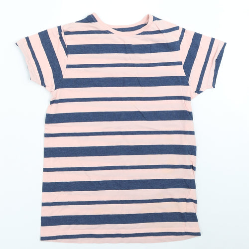 Primark Boys Pink Striped  Basic T-Shirt Size 11-12 Years