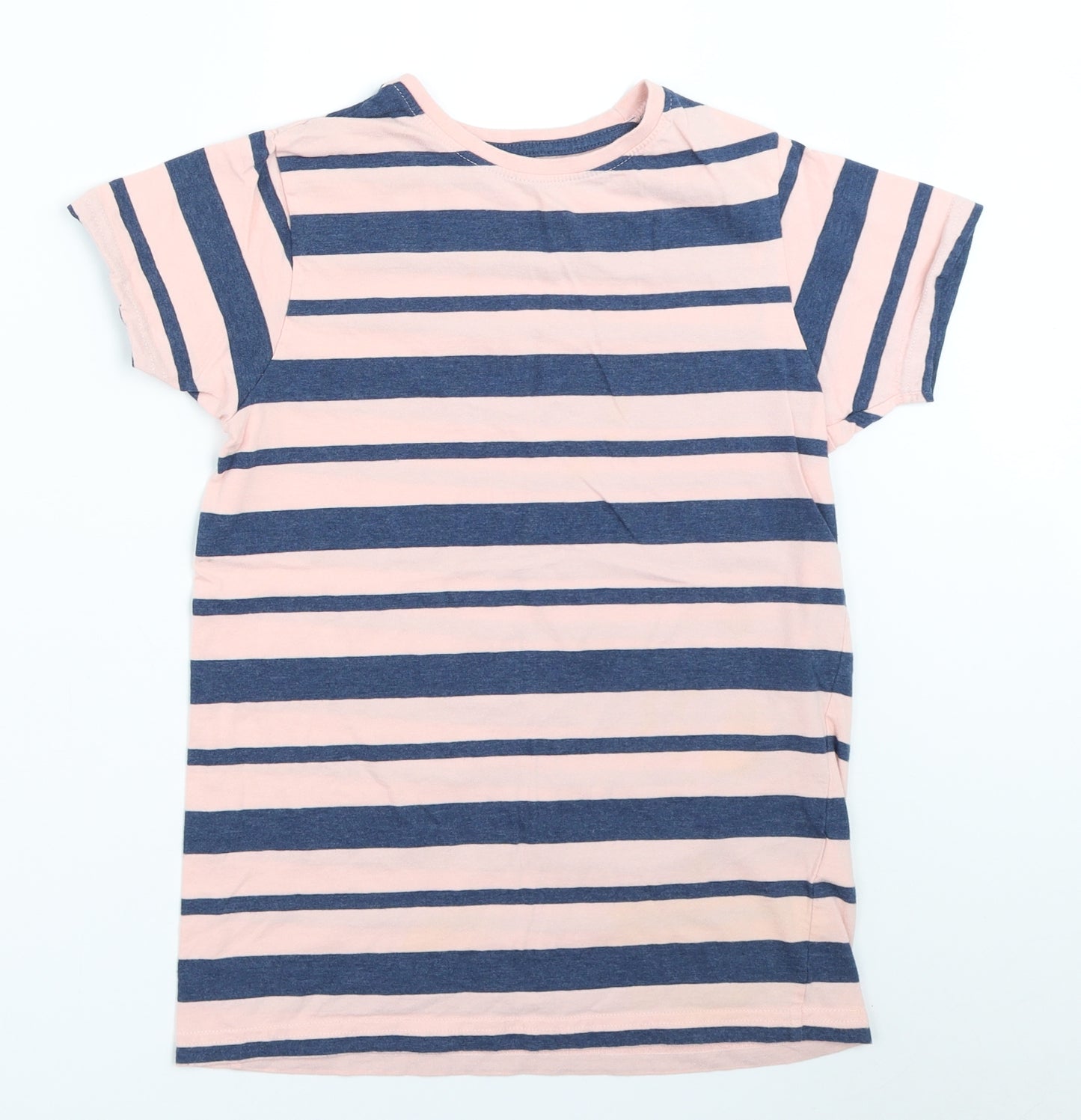 Primark Boys Pink Striped  Basic T-Shirt Size 11-12 Years