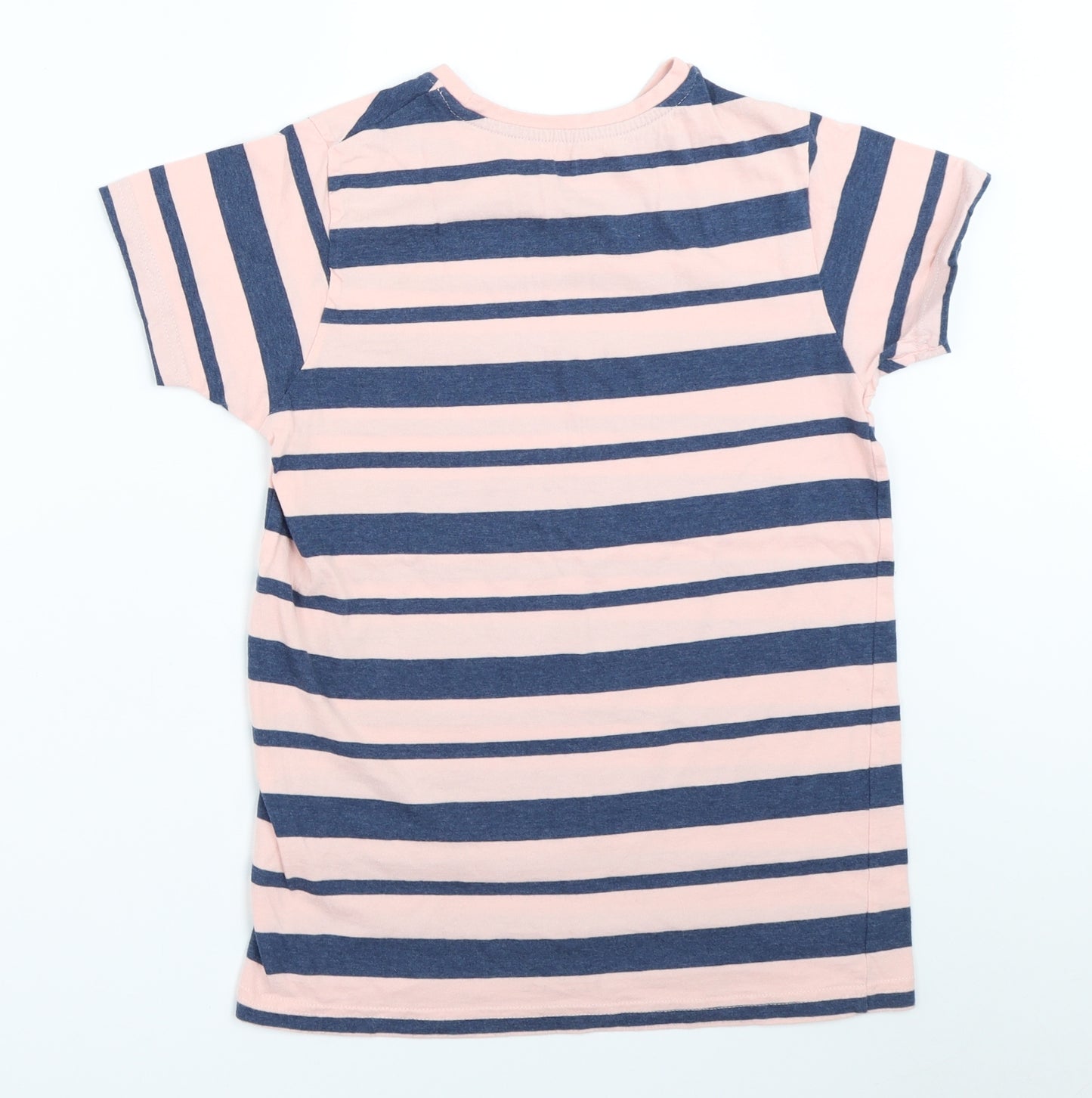 Primark Boys Pink Striped  Basic T-Shirt Size 11-12 Years