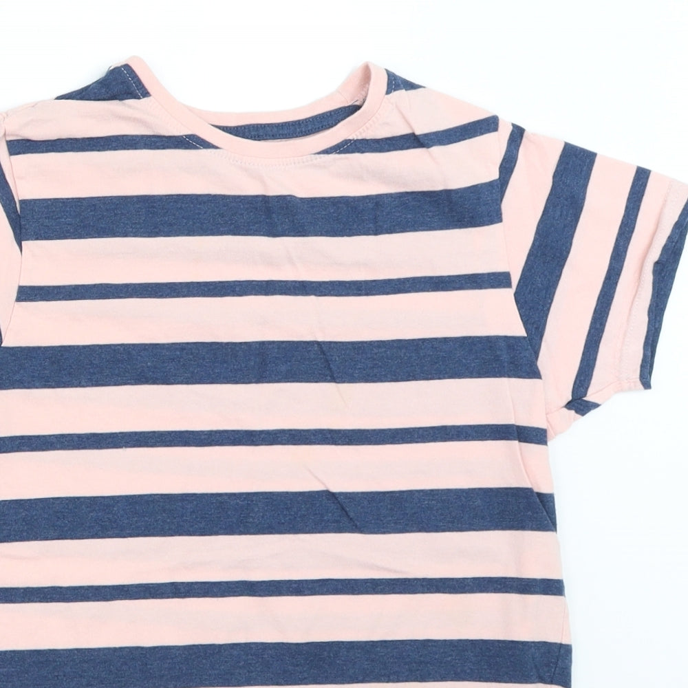 Primark Boys Pink Striped  Basic T-Shirt Size 11-12 Years