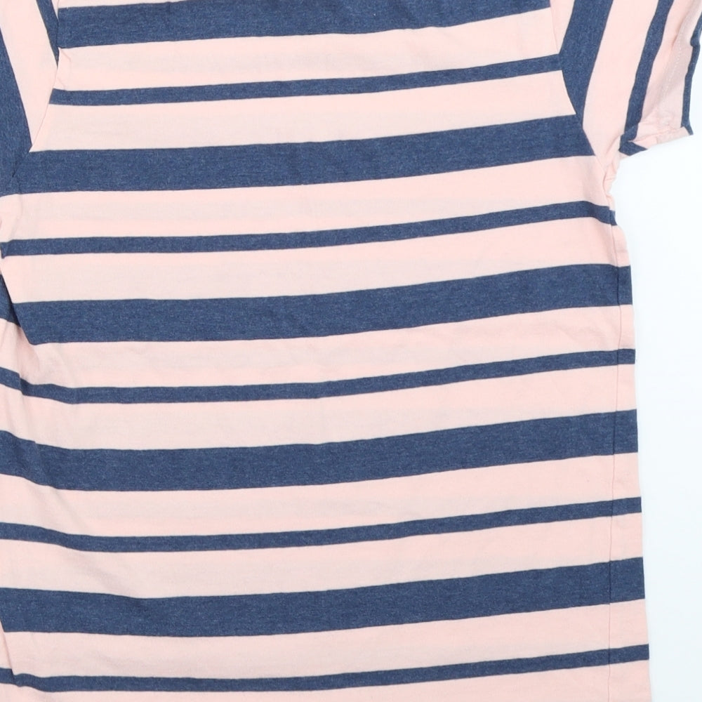 Primark Boys Pink Striped  Basic T-Shirt Size 11-12 Years
