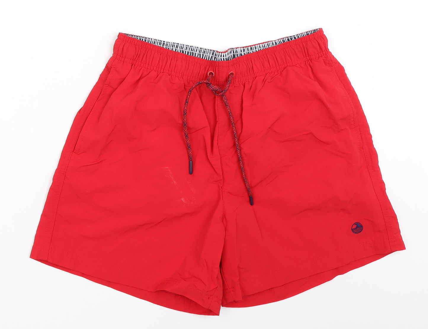 F&F Mens Red   Bermuda Shorts Size M - Swim shorts