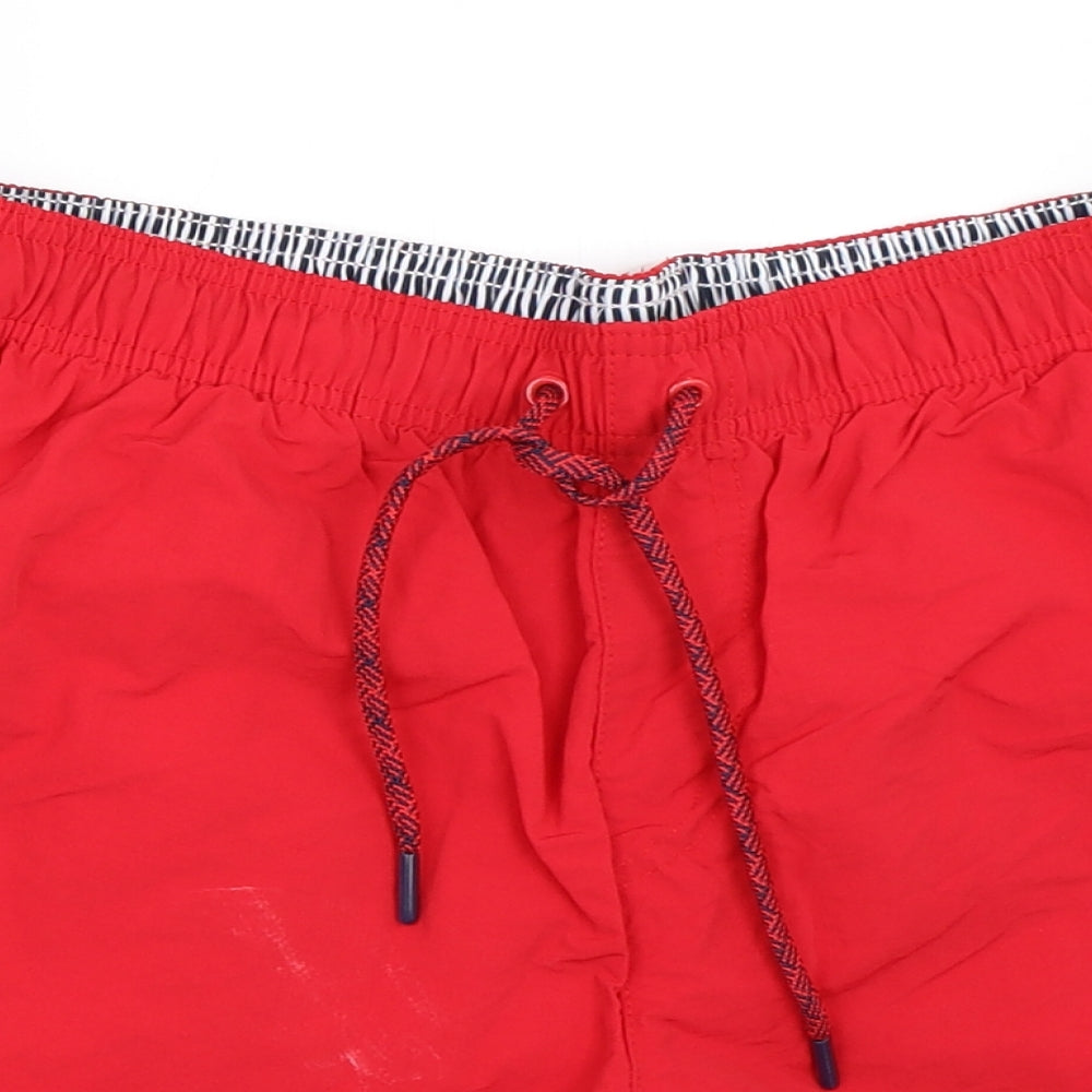 F&F Mens Red   Bermuda Shorts Size M - Swim shorts