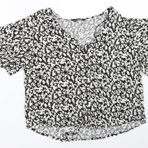 F&F Womens Black   Basic Button-Up Size 14