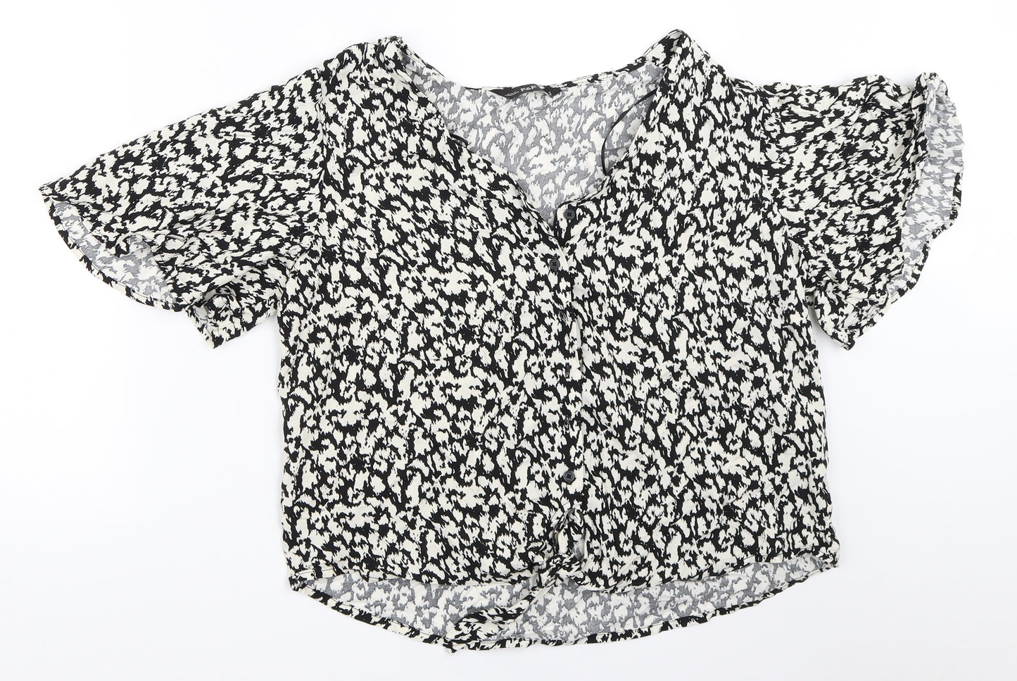 F&F Womens Black   Basic Button-Up Size 14