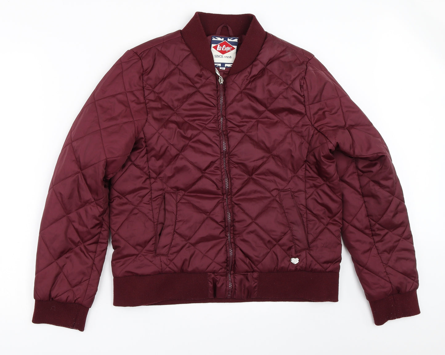 Lee Cooper Womens Red   Quilted Coat Size 14