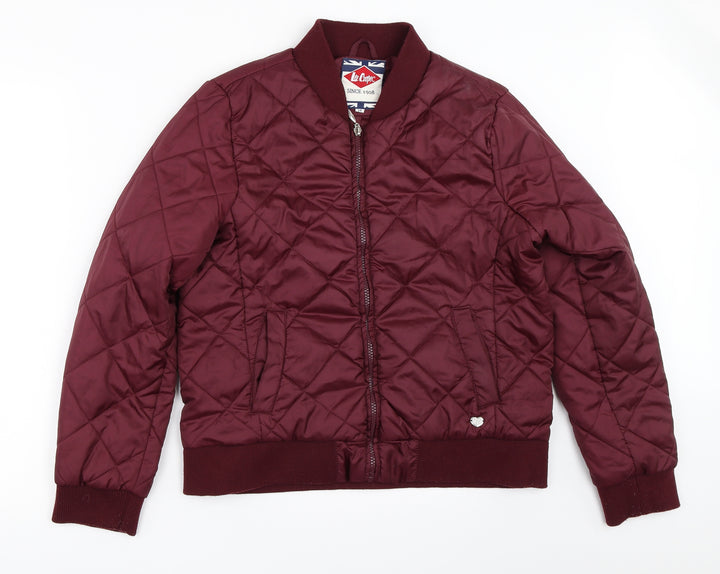 Lee Cooper Womens Red   Quilted Coat Size 14