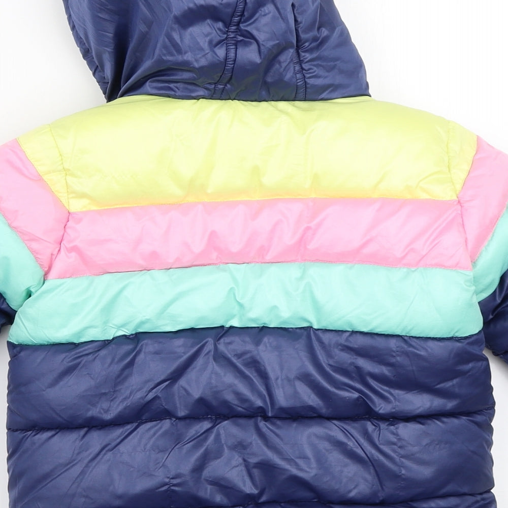 New Look Girls Blue   Puffer Jacket Coat Size 3-4 Years