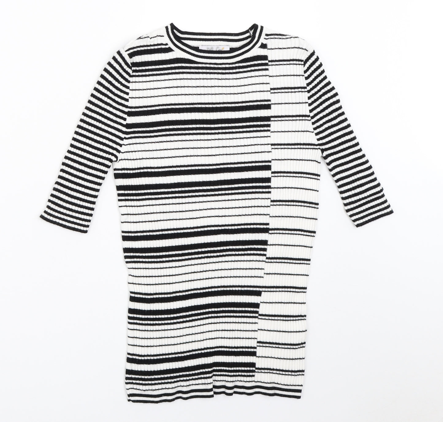 Per Una Womens White Striped  Pullover Jumper Size 8