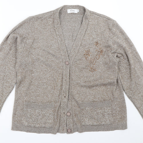 Cane Womens Brown   Cardigan Jumper Size M