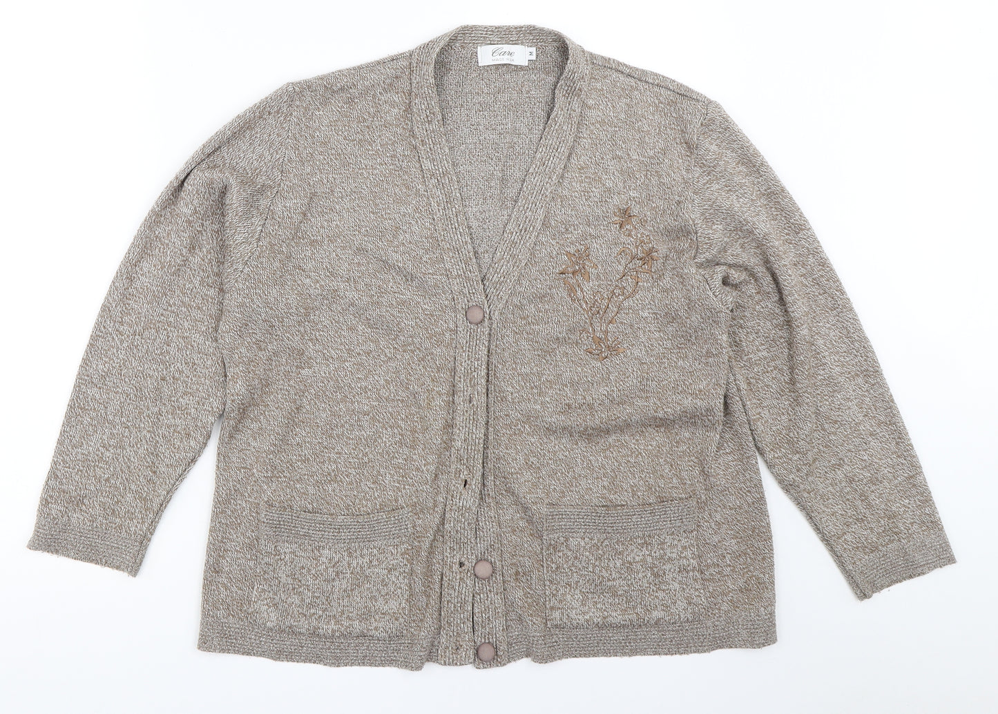 Cane Womens Brown   Cardigan Jumper Size M