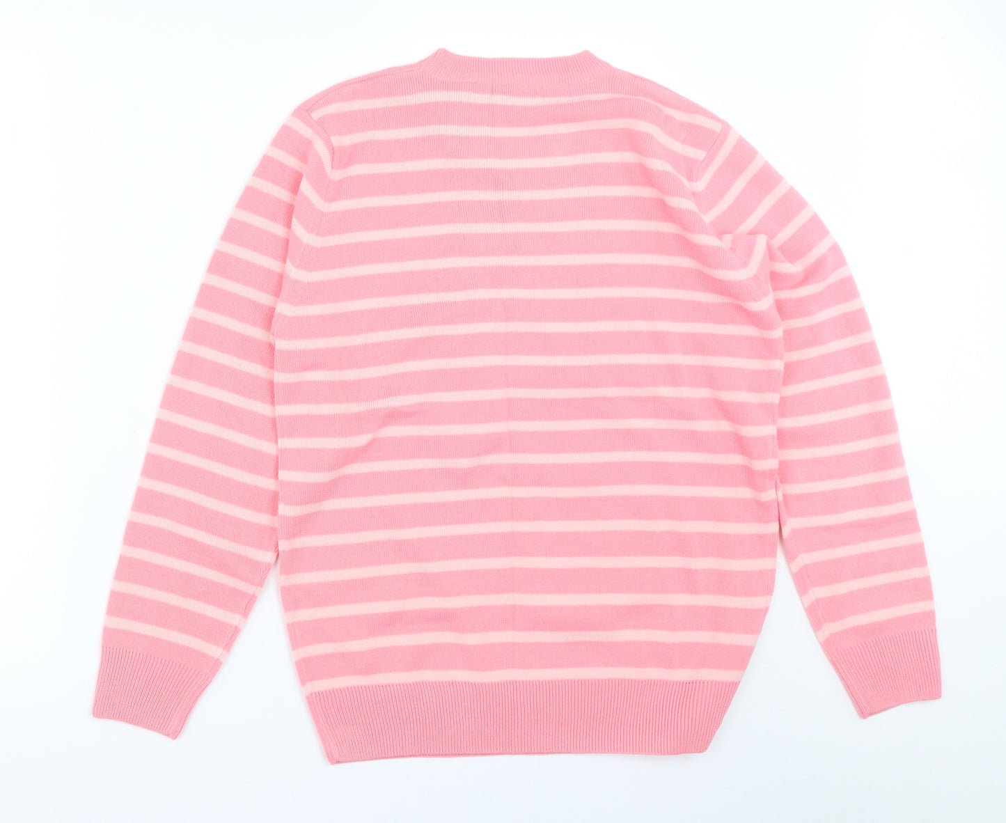 Berkertex Womens Pink Striped  Pullover Jumper Size 10