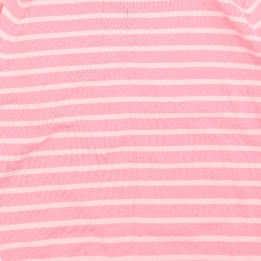 Berkertex Womens Pink Striped  Pullover Jumper Size 10