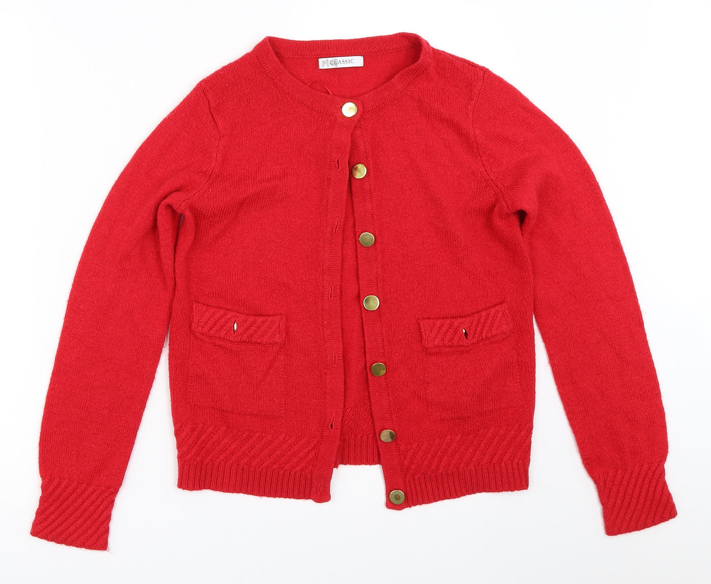 Marks and Spencer Womens Red   Cardigan Jumper Size 8