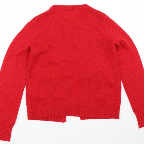 Marks and Spencer Womens Red   Cardigan Jumper Size 8