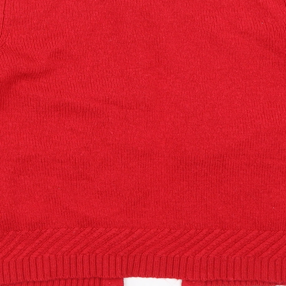 Marks and Spencer Womens Red   Cardigan Jumper Size 8