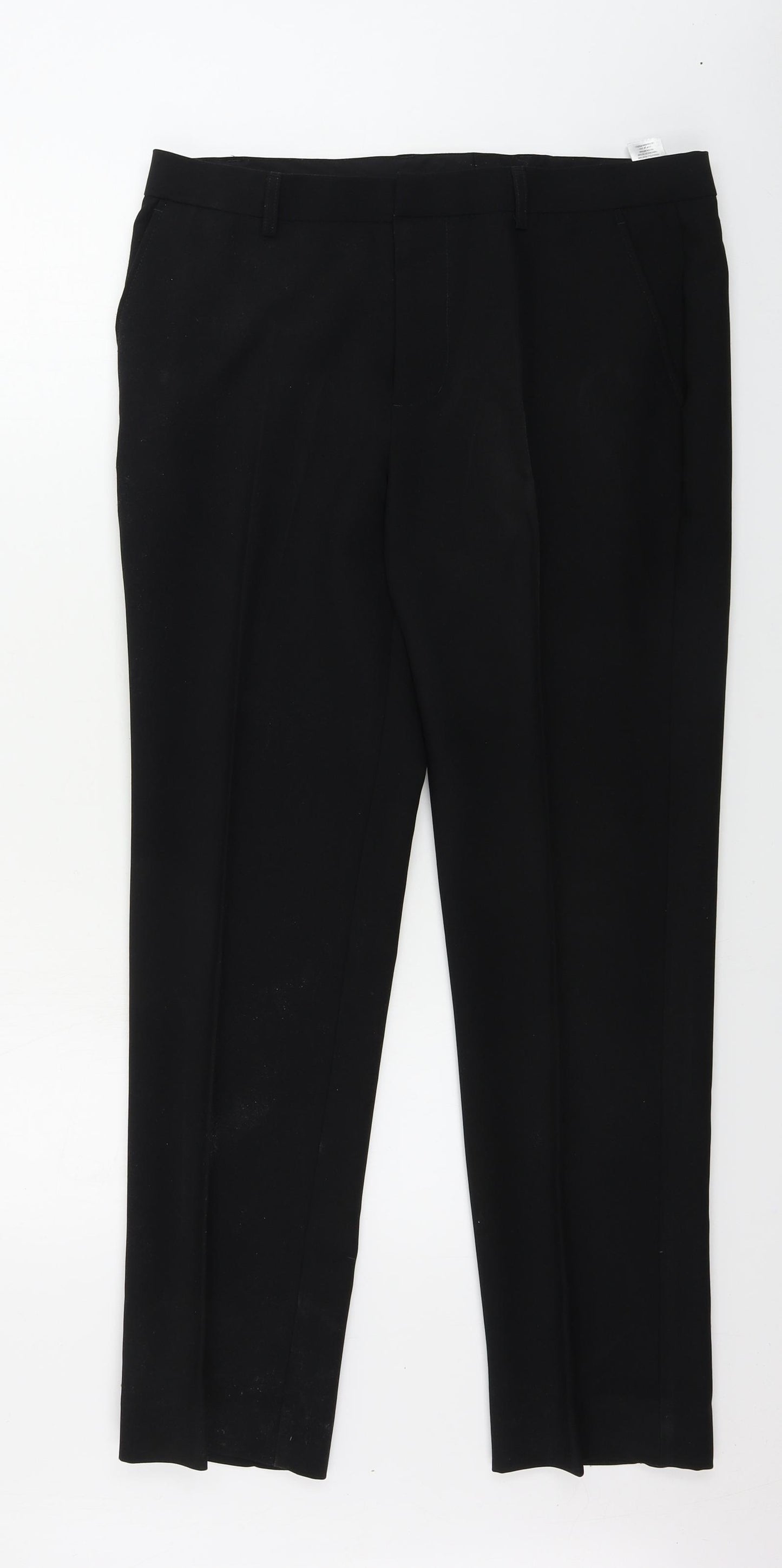 Peacocks Mens Black   Trousers  Size 34 in L28 in