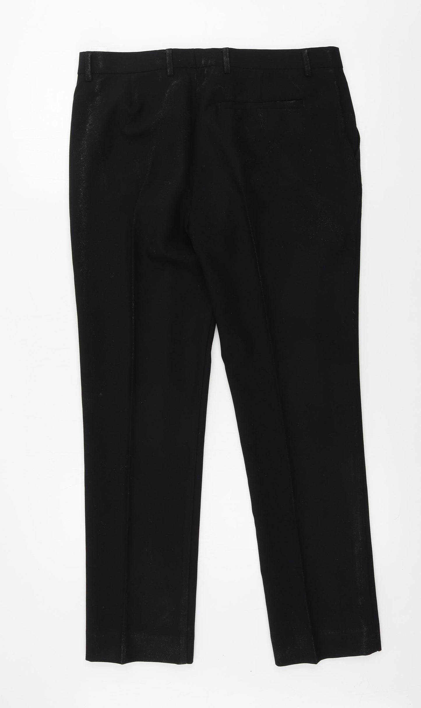 Peacocks Mens Black   Trousers  Size 34 in L28 in
