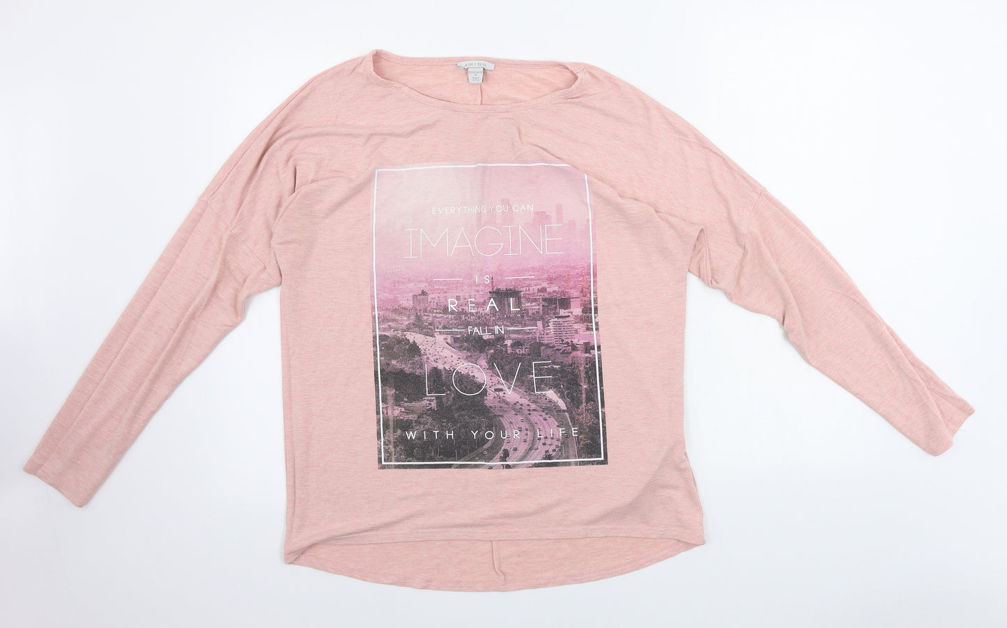 Amisu Womens Pink   Basic T-Shirt Size M