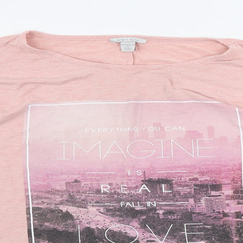 Amisu Womens Pink   Basic T-Shirt Size M