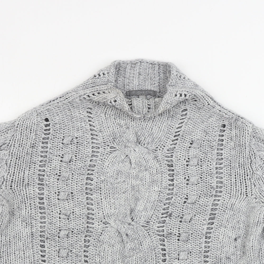 love chic Womens Grey   Pullover Jumper Size L