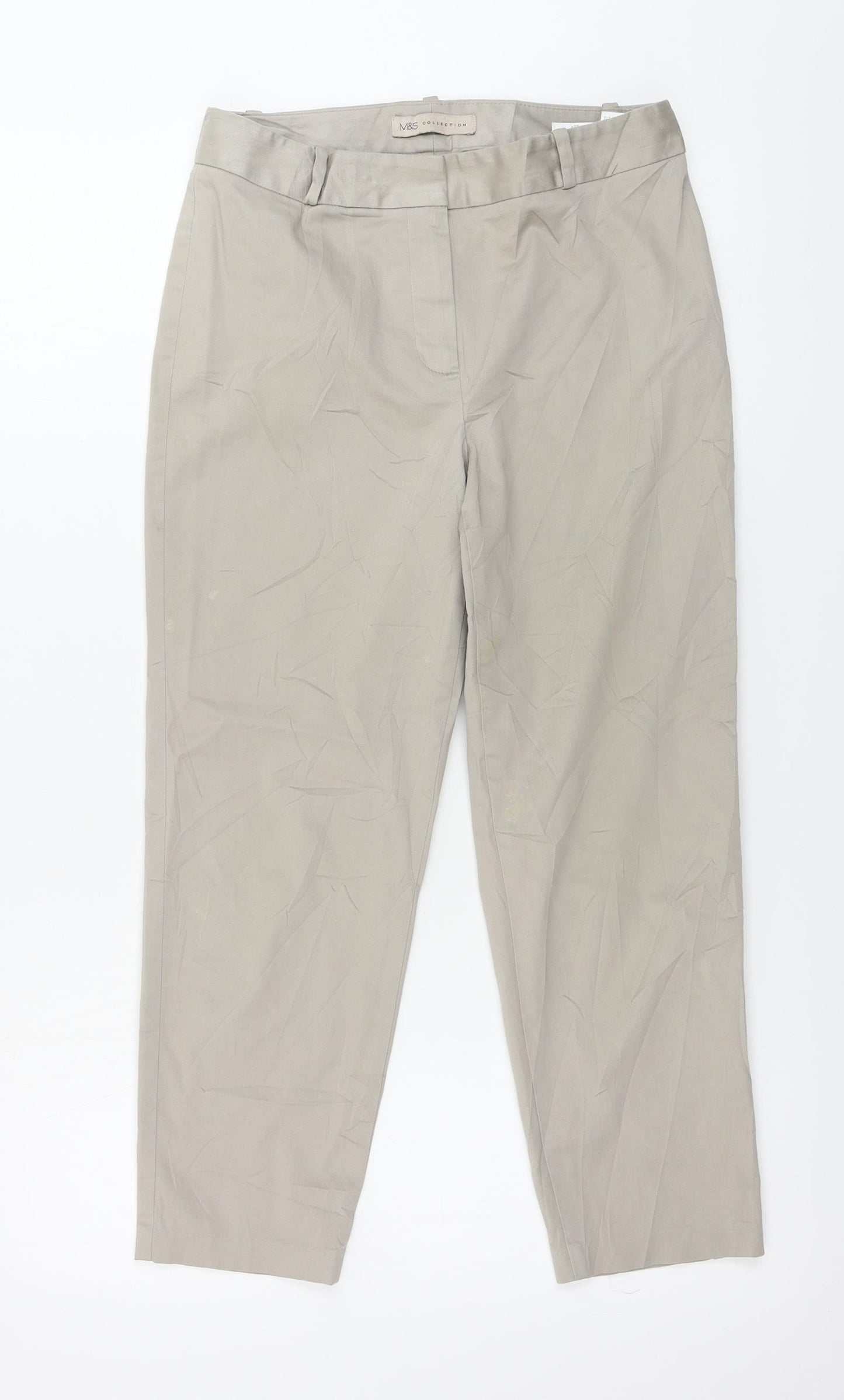 Marks and Spencer  Womens Beige   Trousers  Size 8 L22 in