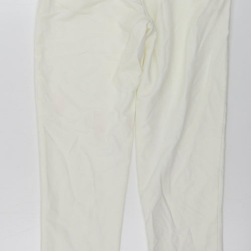 PRETTYLITTLETHING Womens Ivory   Trousers  Size 6 L25 in