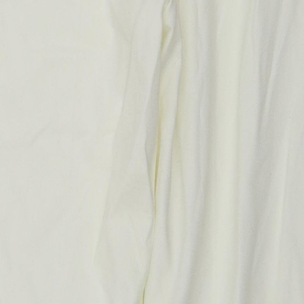 PRETTYLITTLETHING Womens Ivory   Trousers  Size 6 L25 in