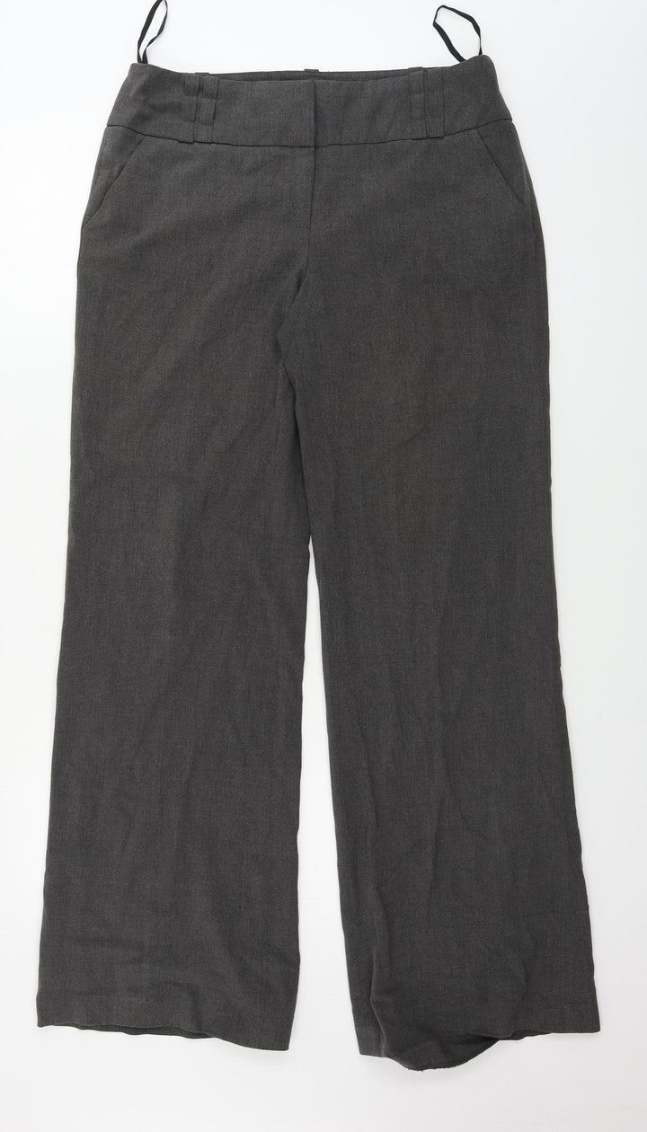 Red Herring Womens Grey Trousers Size 12 L29 in