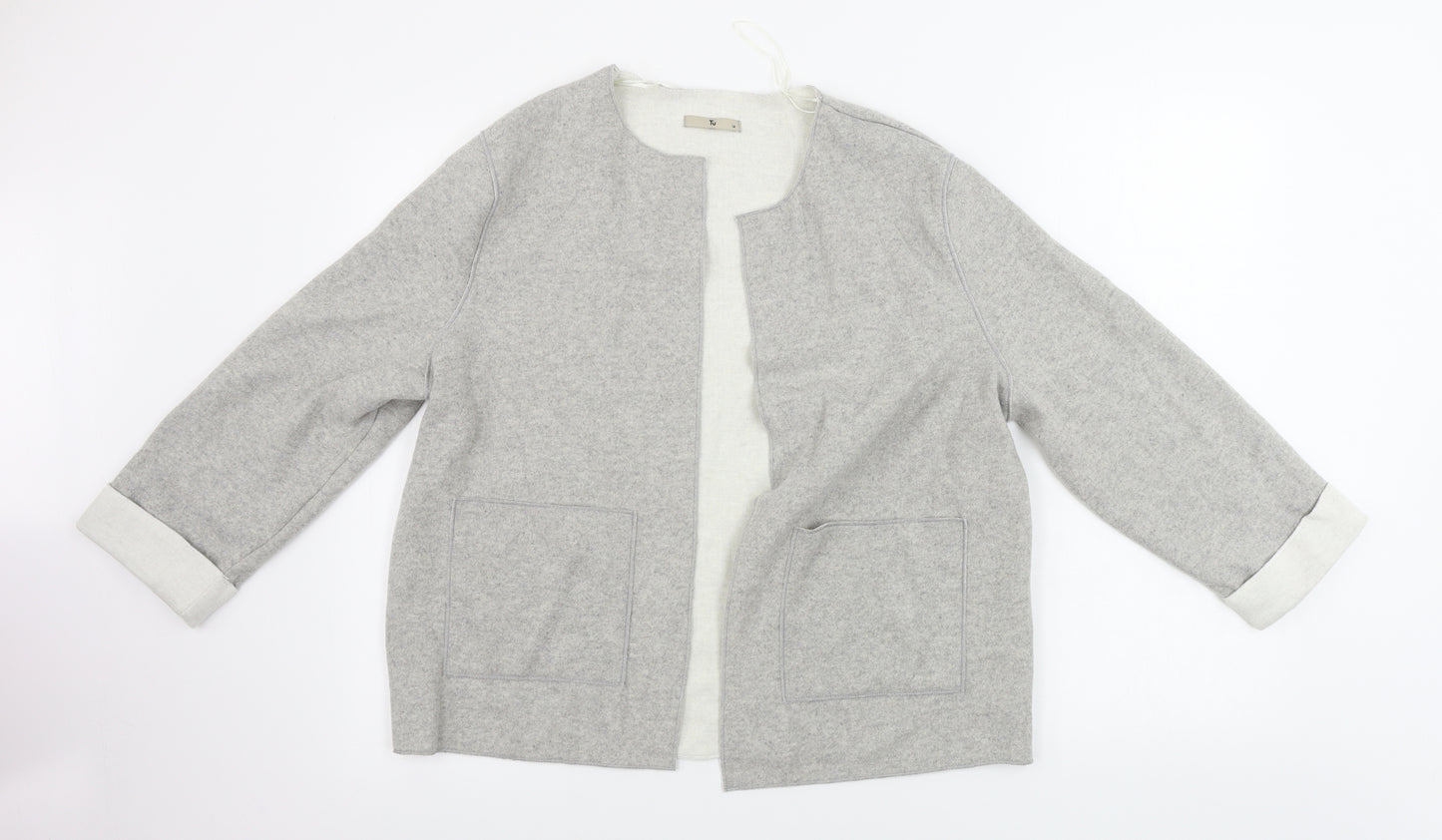 TU Womens Grey   Cardigan Jumper Size 14