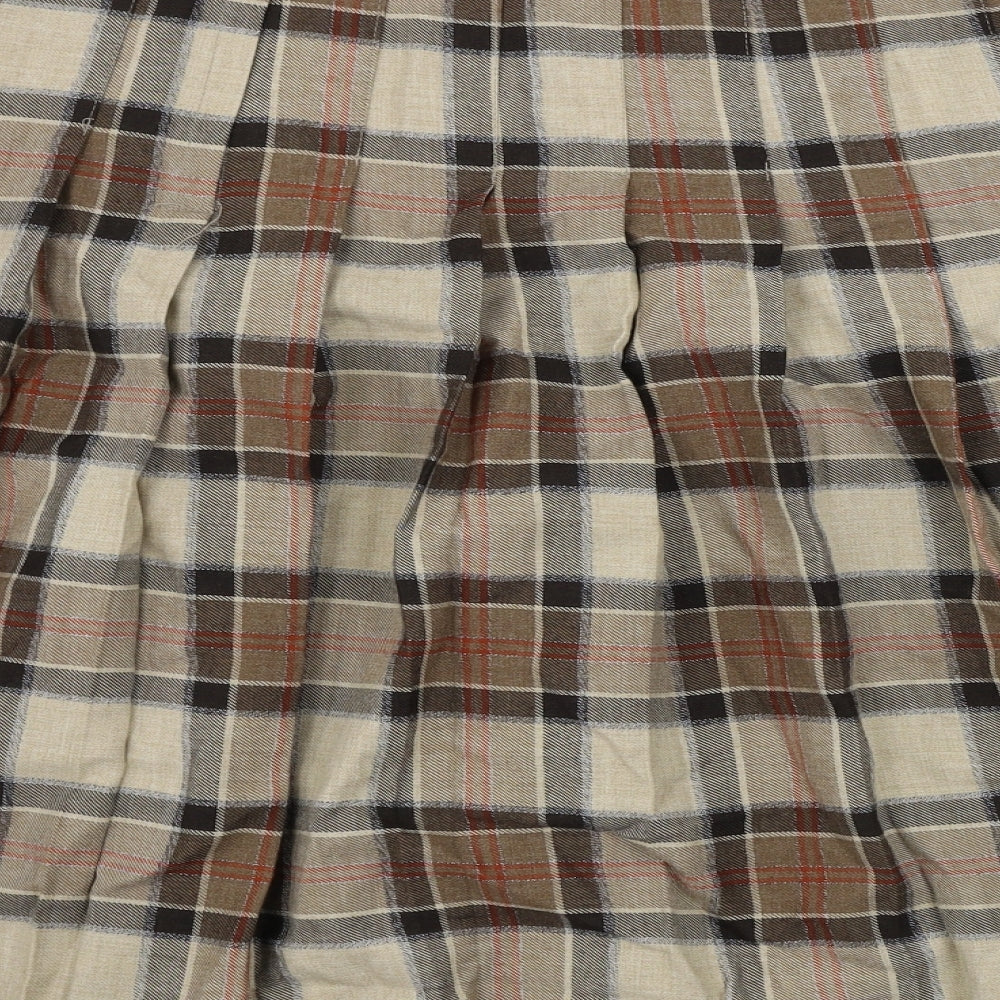 Preworn Womens Brown Check  A-Line Skirt Size 18