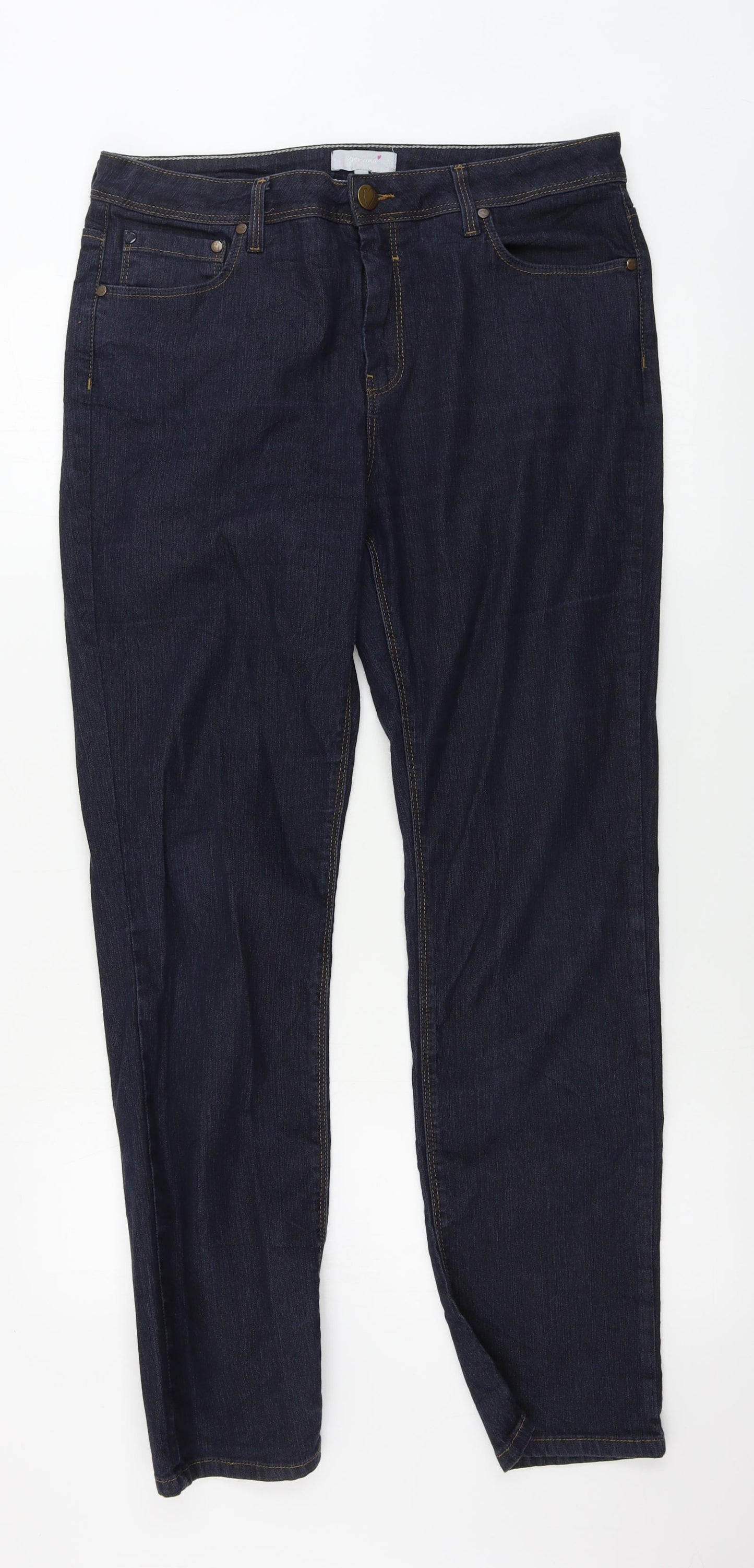 Per Una  Womens Blue   Straight Jeans Size 16 L28 in