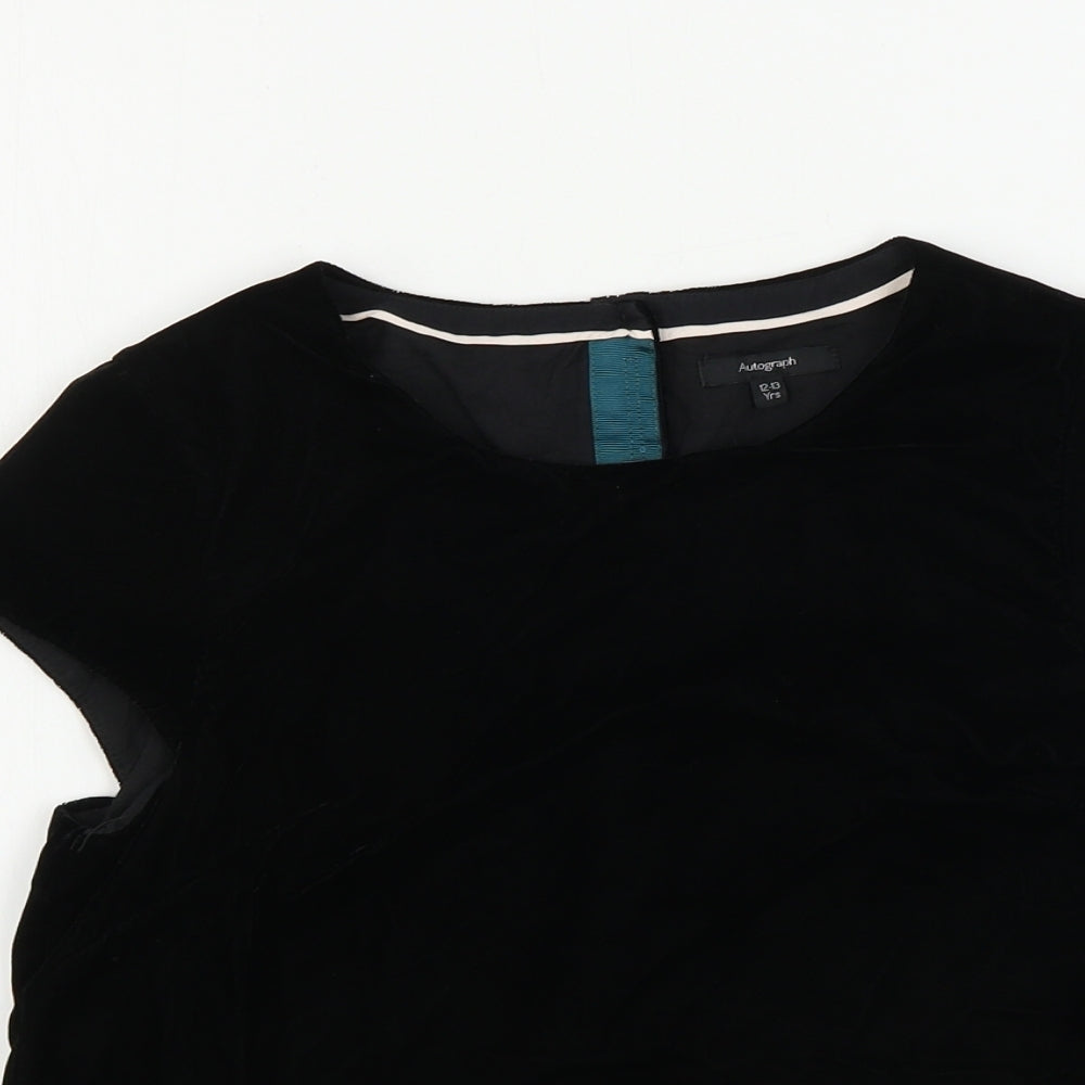 Marks and Spencer  Girls Black   Pullover Jumper Size 12-13 Years