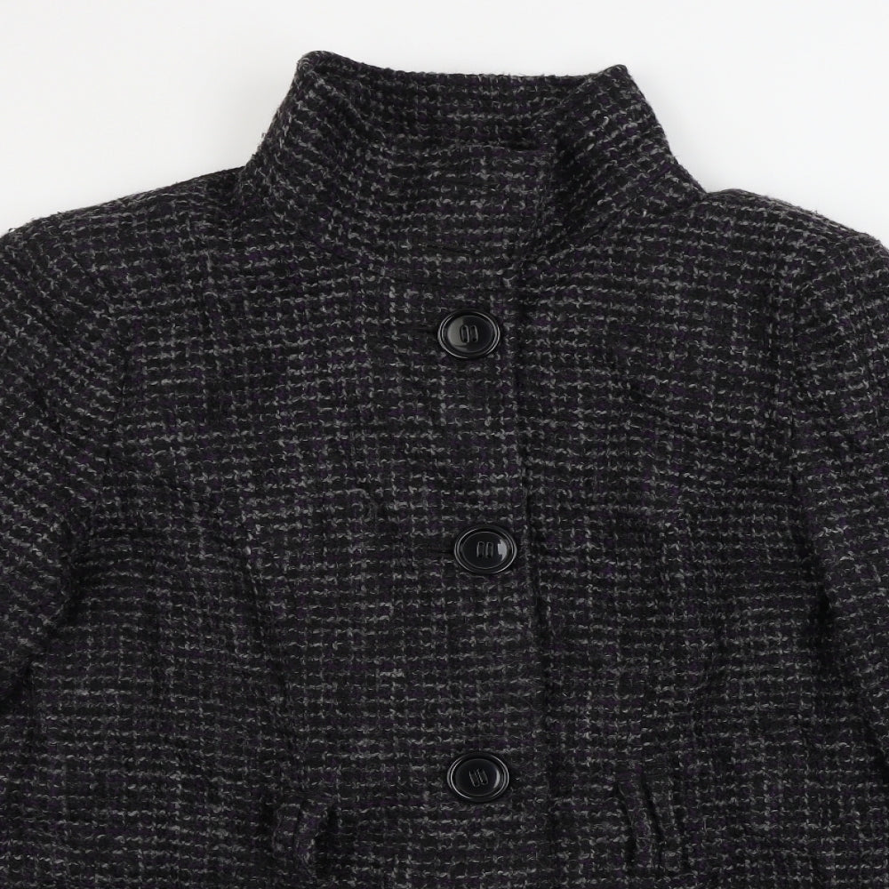 Debenhams  Womens Purple Check  Jacket Coat Size 20