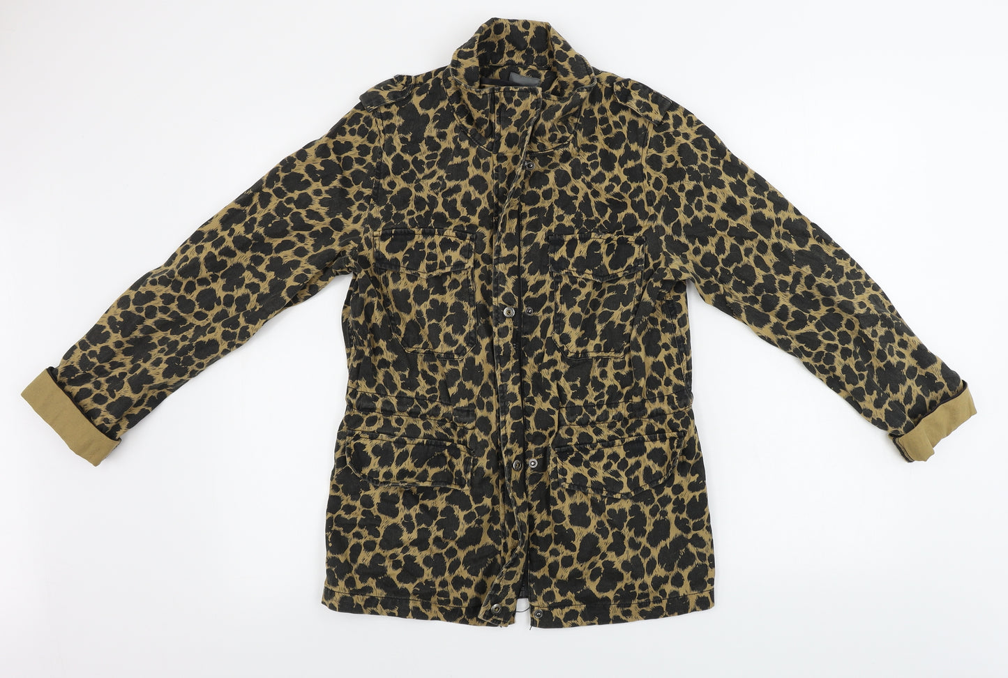 Primark  Womens Brown Animal Print  Jacket Coat Size XS
