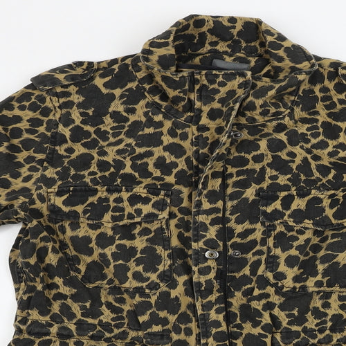 Primark  Womens Brown Animal Print  Jacket Coat Size XS