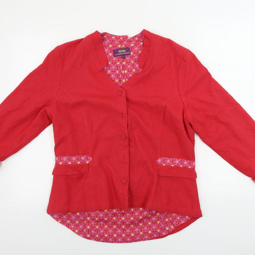 la flance du mekong Womens Red   Jacket Coat Size L