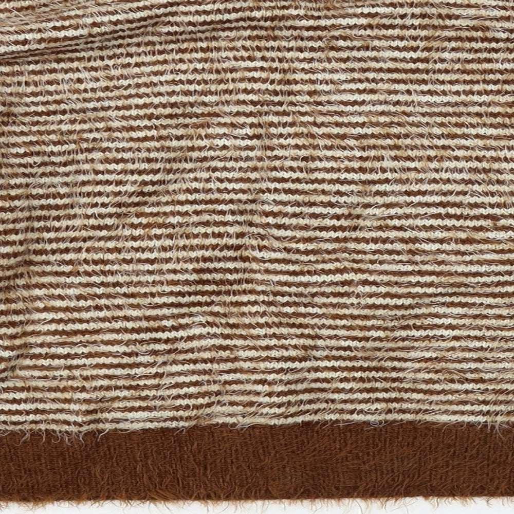 Wednesday's girl  Womens Brown Striped  Pullover Jumper Size S