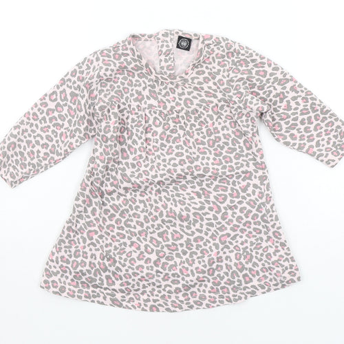 North Lights Baby Pink Animal Print  Basic T-Shirt Size 3-6 Months