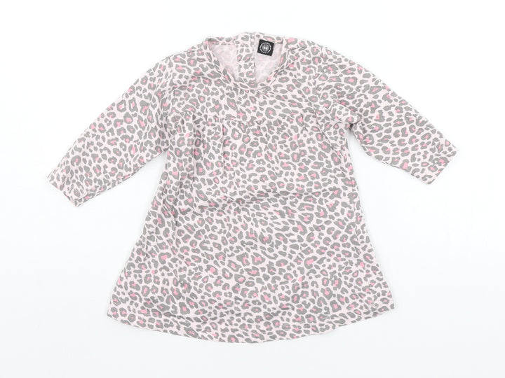 North Lights Baby Pink Animal Print  Basic T-Shirt Size 3-6 Months