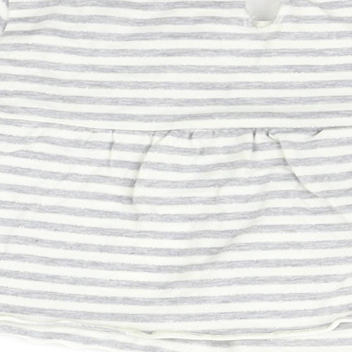 garaya bebe Baby Grey Striped  Basic T-Shirt Size 6-9 Months