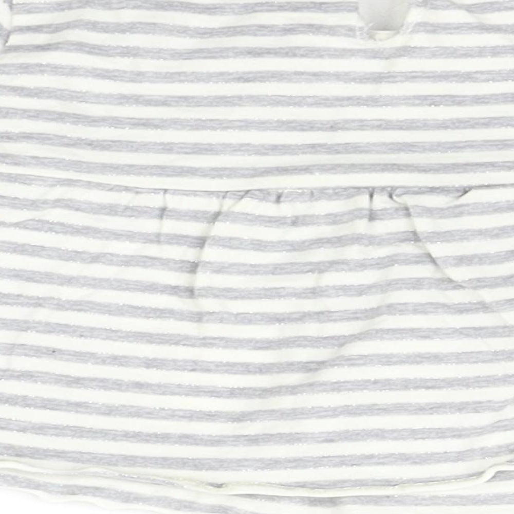 garaya bebe Baby Grey Striped  Basic T-Shirt Size 6-9 Months