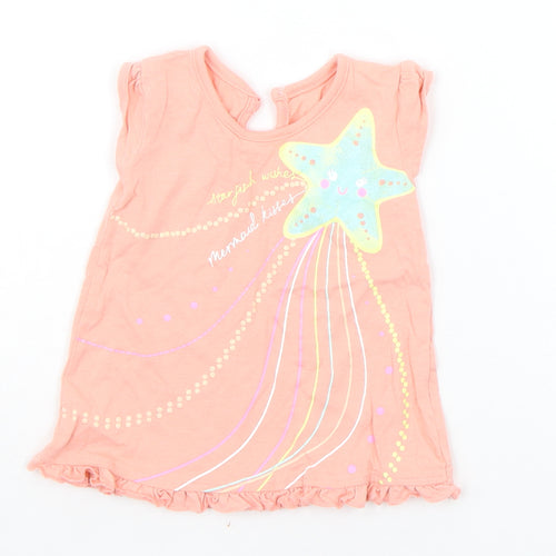 George Baby Orange   Basic T-Shirt Size 3-6 Months  - STAR
