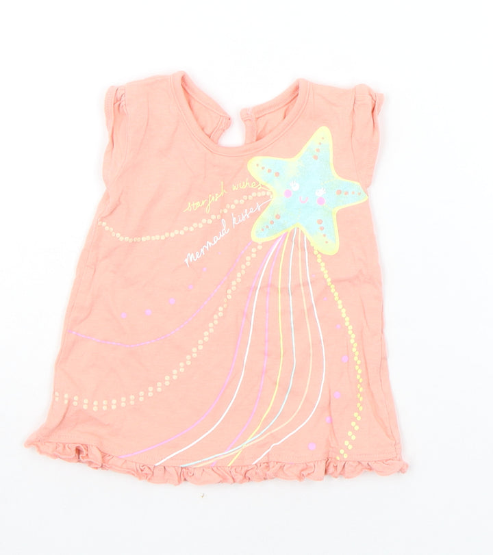 George Baby Orange   Basic T-Shirt Size 3-6 Months  - STAR
