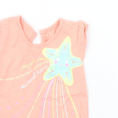 George Baby Orange   Basic T-Shirt Size 3-6 Months  - STAR