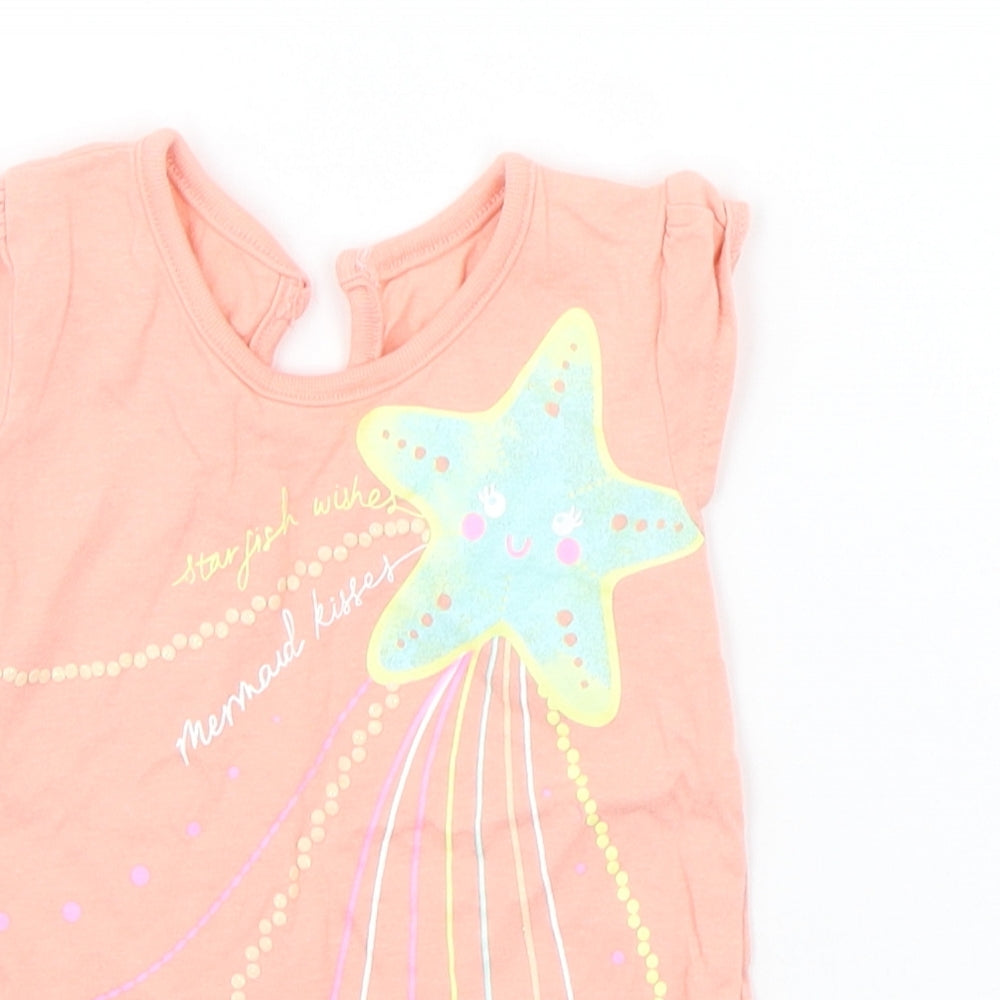 George Baby Orange   Basic T-Shirt Size 3-6 Months  - STAR