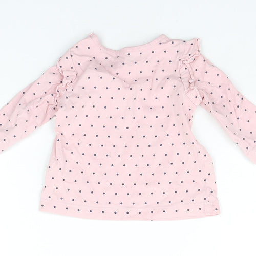Matalan Baby Pink Polka Dot  Basic T-Shirt Size 3-6 Months