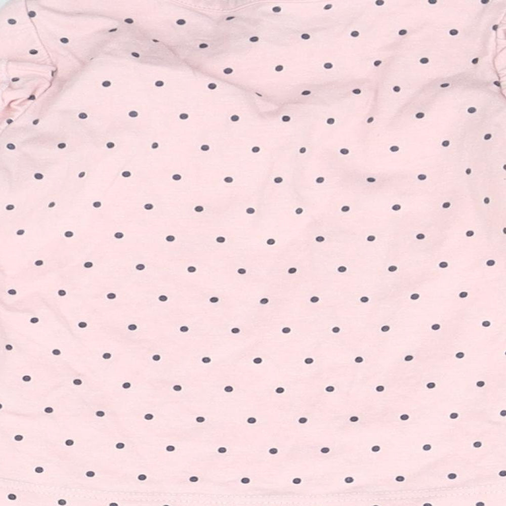 Matalan Baby Pink Polka Dot  Basic T-Shirt Size 3-6 Months