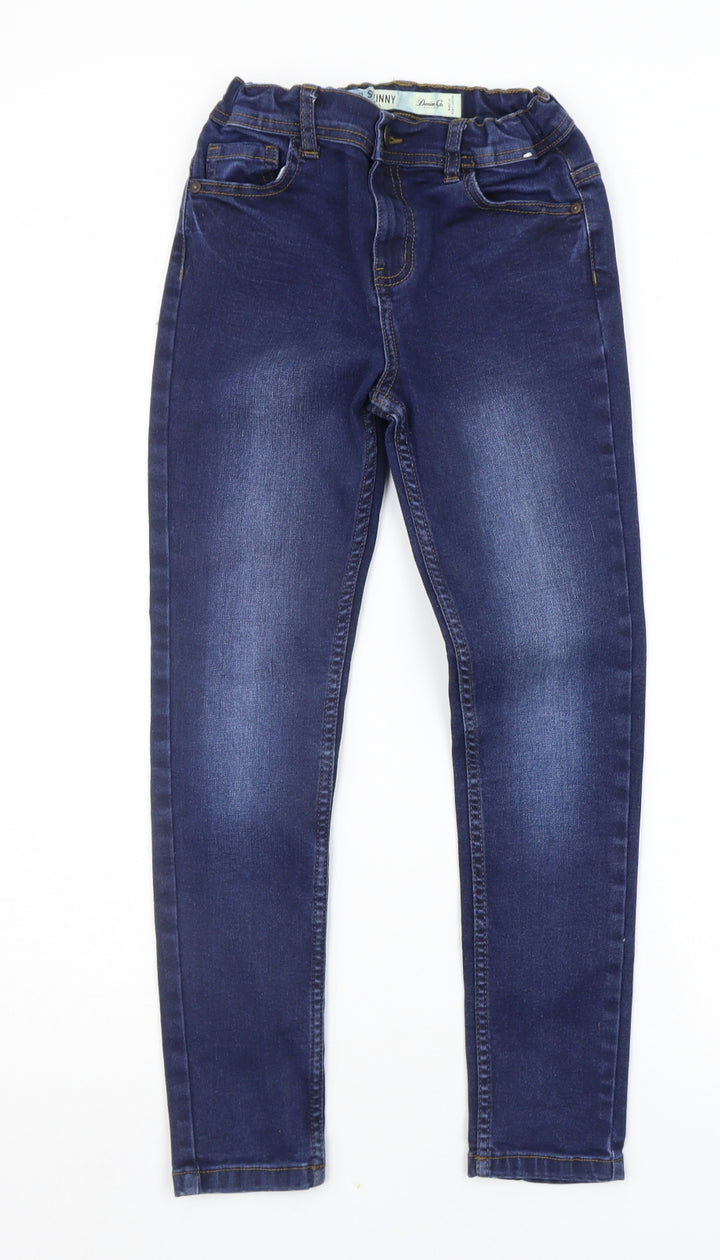 Denim & Co. Girls Blue Skinny Jeans Size 9-10 Years